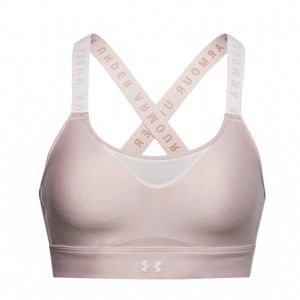 Under Armour Infinity High Sports Bra Pink/French Grey Size M